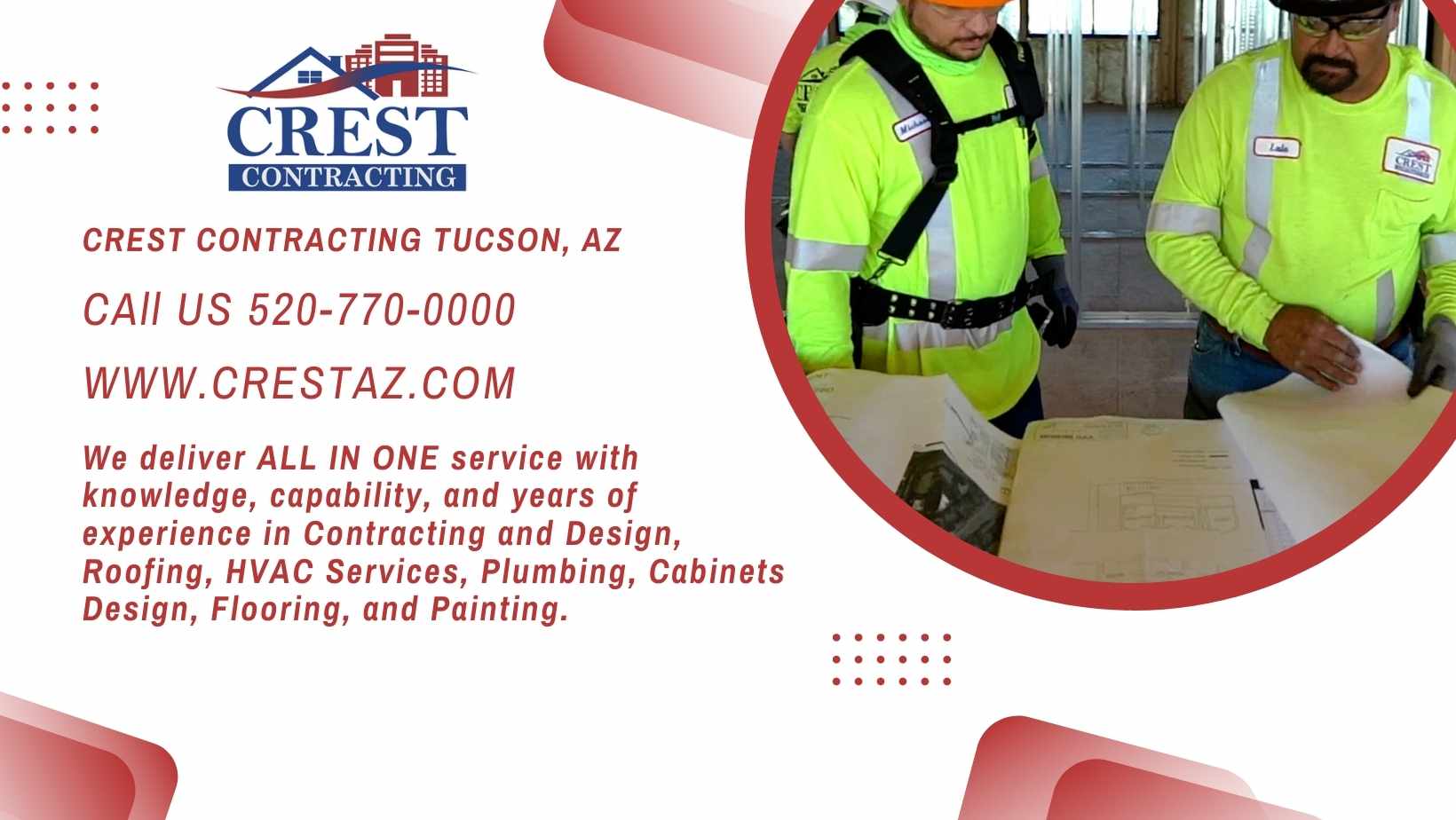 Crest General Contractors of Tucson | 115 E Plata St, Tucson, AZ 85705, United States | Phone: (520) 770-0000