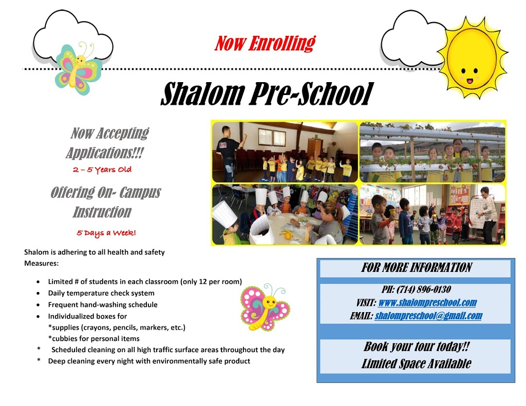 Shalom Preschool & After School | 8362 Trask Ave, Garden Grove, CA 92844, USA | Phone: (714) 896-0130