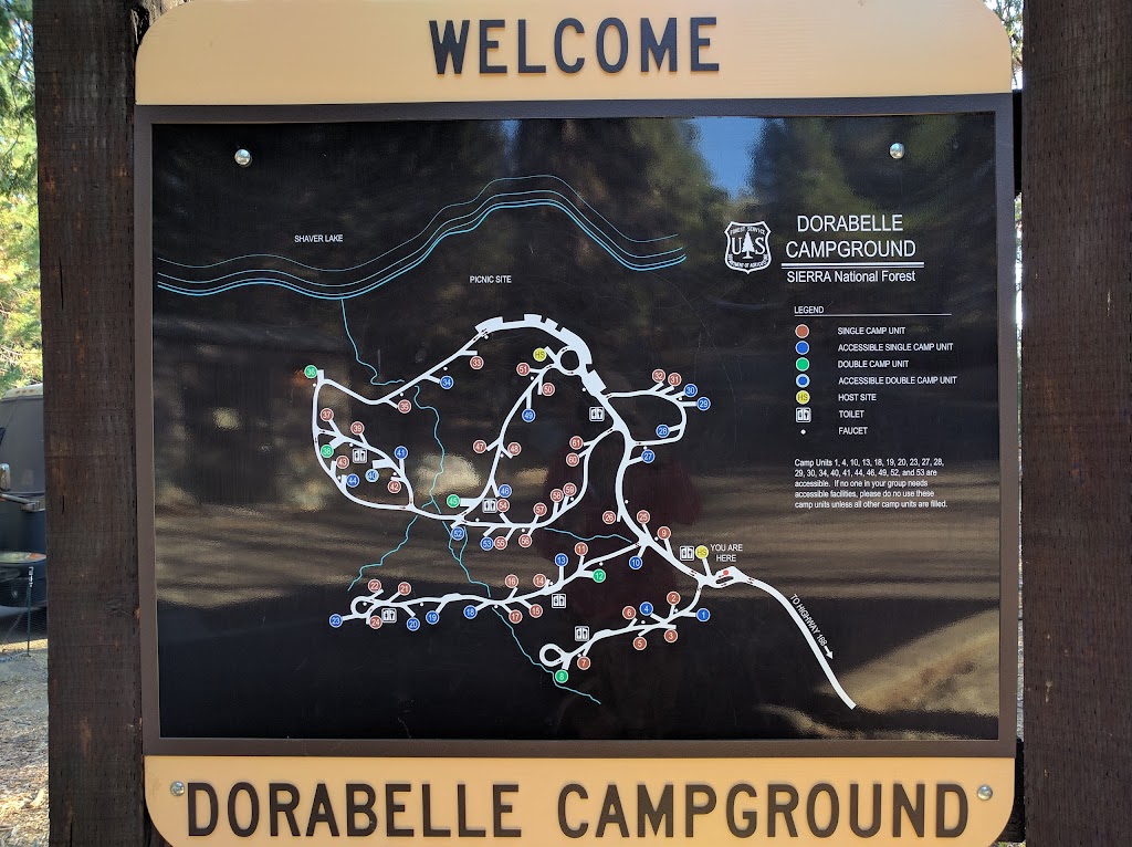 Dora Belle Campground | Dorabella Rd, Shaver Lake, CA 93664, USA | Phone: (877) 444-6777
