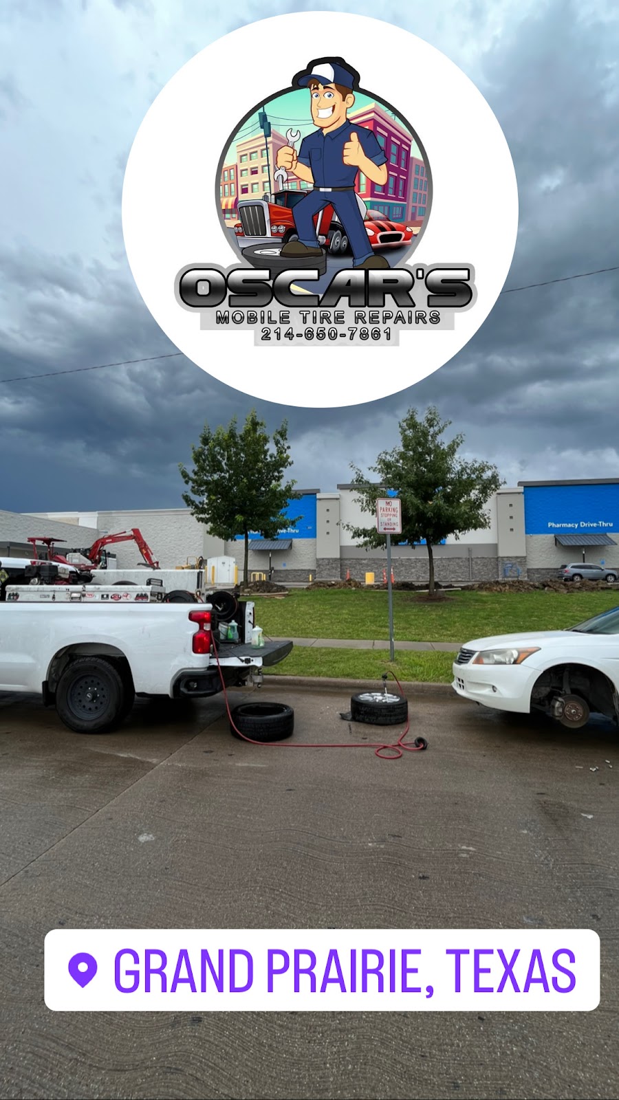 OSCAR’S 24 HRS MOBILE TIRE REPAIR SERVICIO DE LLANTAS 24 HORAS | 1933 SE 14th St, Grand Prairie, TX 75051, USA | Phone: (214) 650-7861