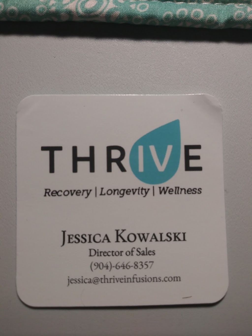 Thrive Infusions | 550 Durbin Pavilion Dr Suite 105, St Johns, FL 32259, USA | Phone: (904) 429-9122