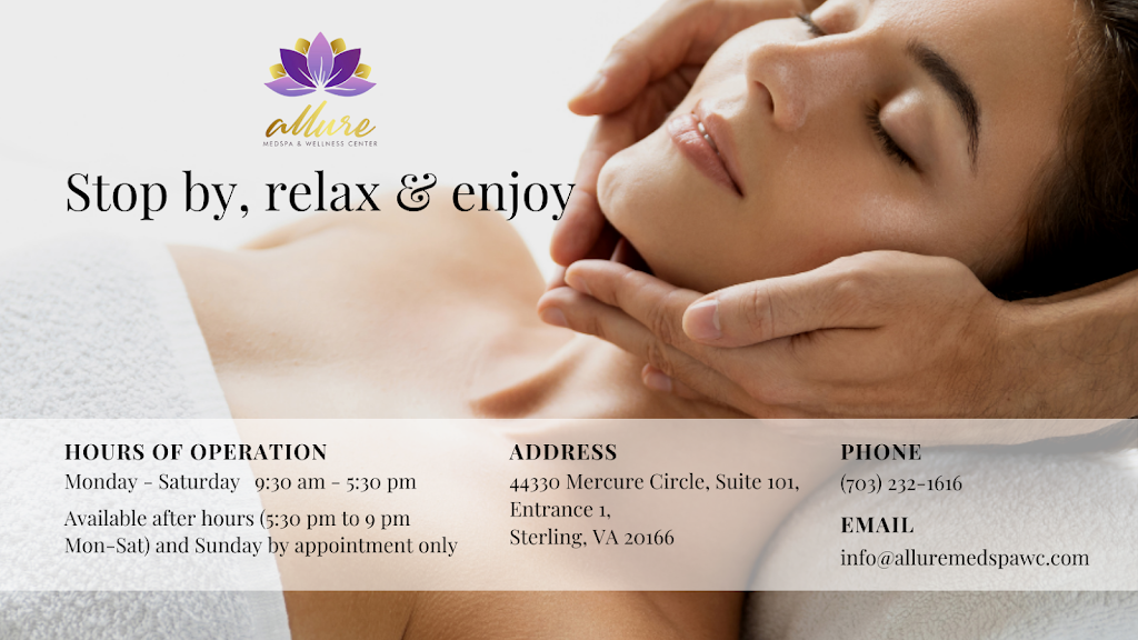 Allure Medspa and Wellness Center | 44330 Mercure Cir Suite 101, Sterling, VA 20166, USA | Phone: (703) 643-4335