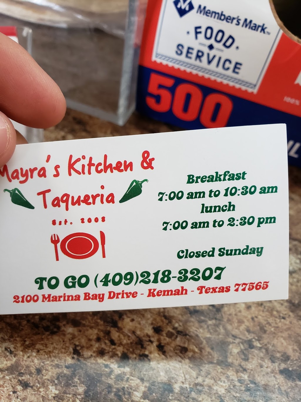 Mayras kichen and taqueria | 2100 Marina Bay Dr, Kemah, TX 77565, USA | Phone: (409) 218-3207