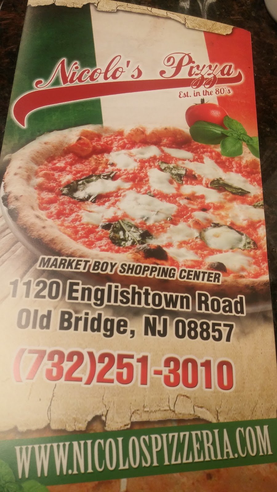 Nicolos Pizzeria | 1120 Englishtown Rd, Old Bridge, NJ 08857, USA | Phone: (732) 251-3010