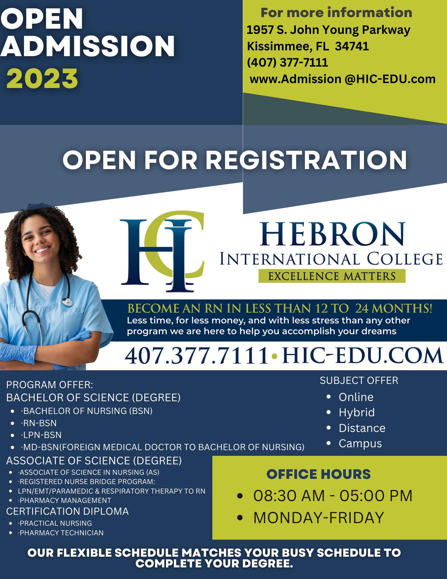 Hebron International College & TS | 1957 S John Young Pkwy, Kissimmee, FL 34741, United States | Phone: (407) 377-7111