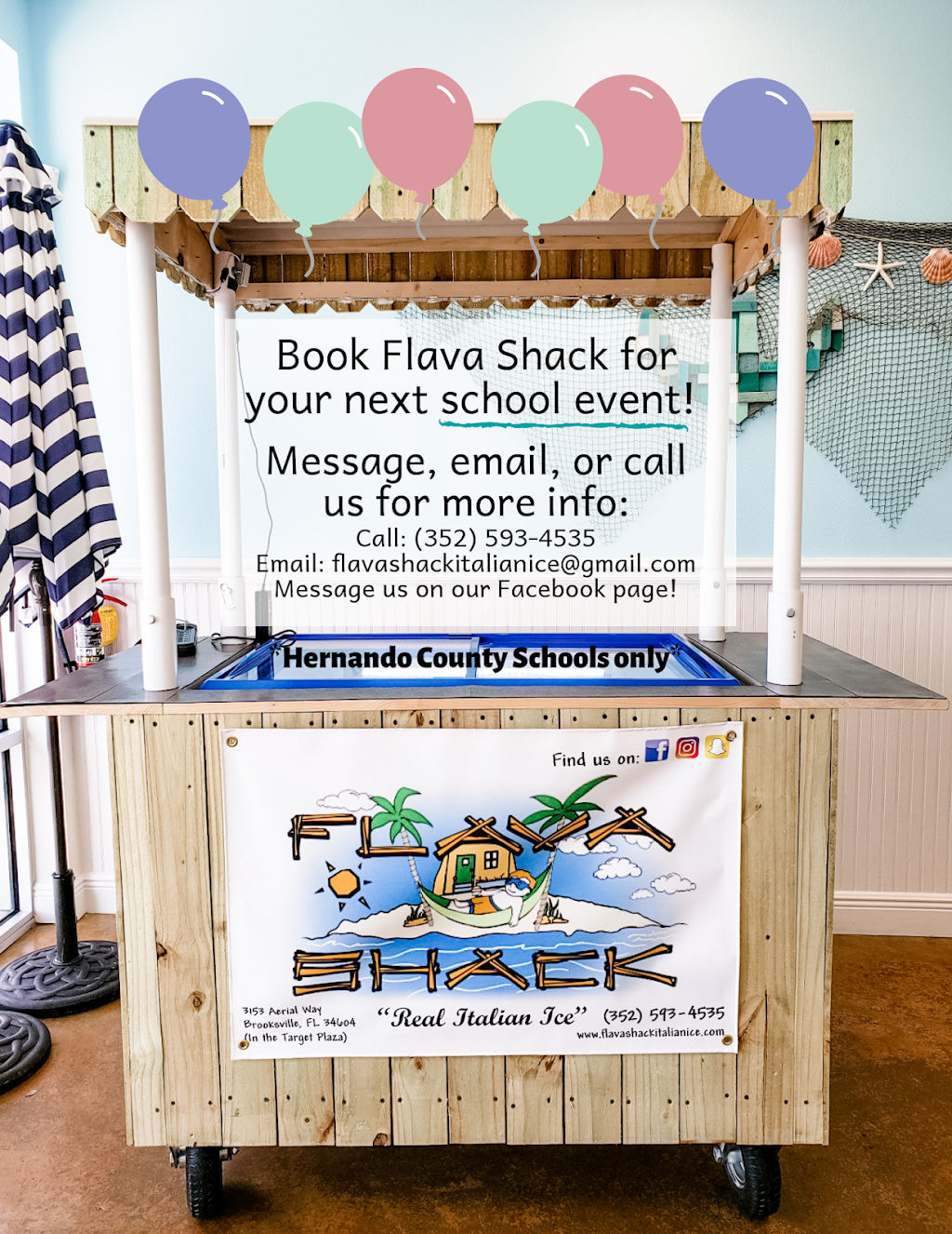 Flava Shack Italian Ice | 3163 Aerial Way, Spring Hill, FL 34604, USA | Phone: (352) 593-4535