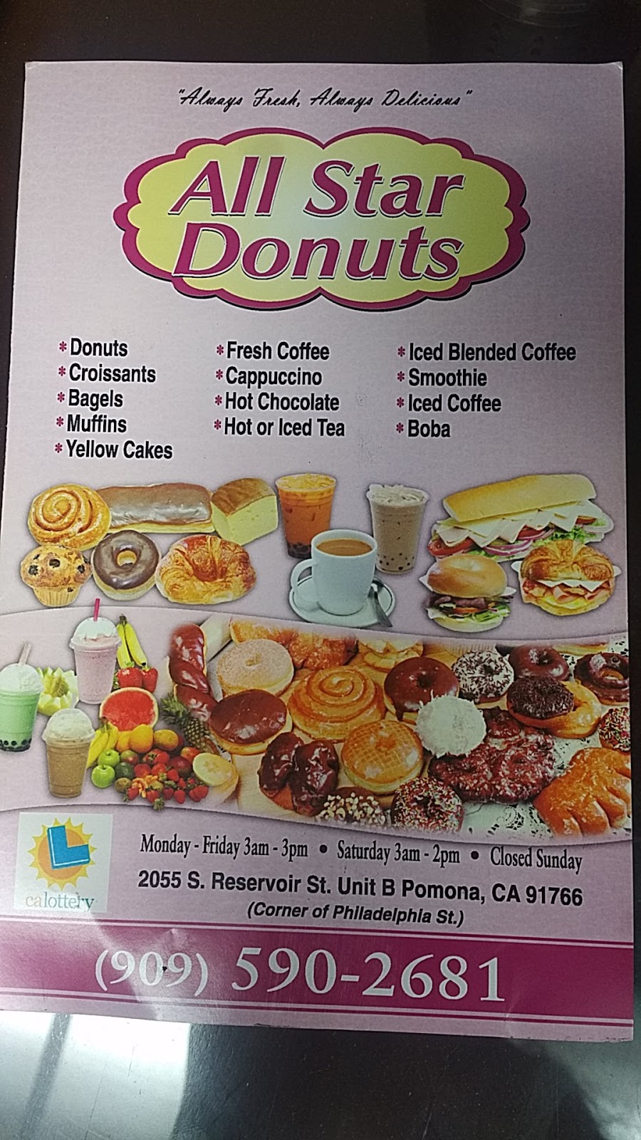 All Star Donuts | 2055 S Reservoir St, Pomona, CA 91766, USA | Phone: (909) 590-2681