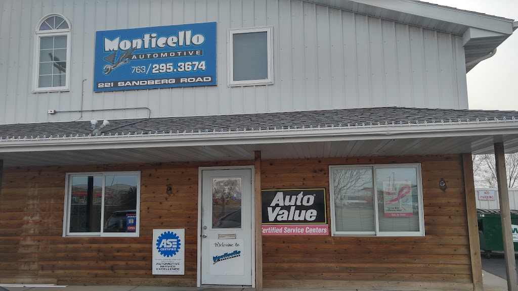 Monticello Automotive, Inc. | 221 Sandberg Rd, Monticello, MN 55362, USA | Phone: (763) 295-3674