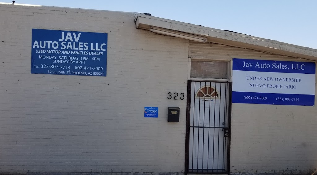 JAV AUTO SALES, LLC | 323 S 24th St, Phoenix, AZ 85034, USA | Phone: (602) 471-7009