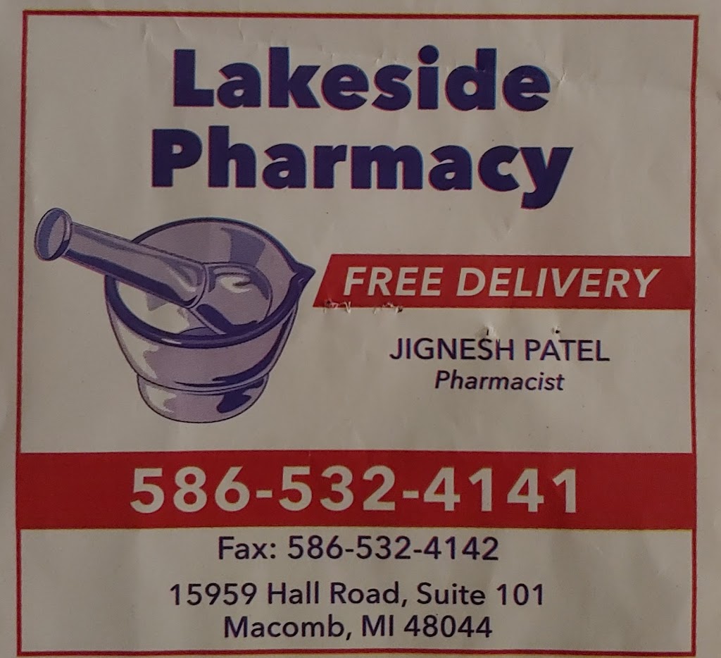 Lakeside Pharmacy | 15959 Hall Rd # 101, Macomb, MI 48044, USA | Phone: (586) 532-4141