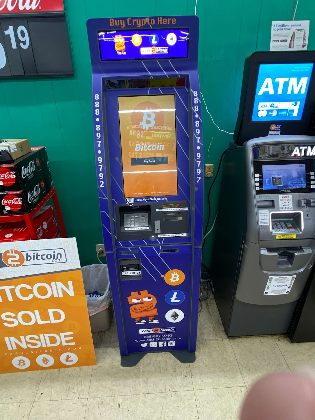 Cash2Bitcoin Bitcoin ATM | 33867 US-280, Childersburg, AL 35044, USA | Phone: (888) 897-9792