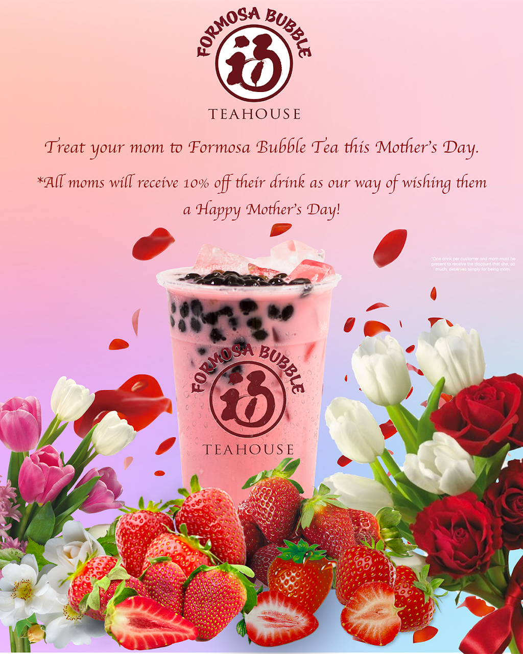 Formosa Bubble Teahouse | 17505 Telge Rd #105, Cypress, TX 77429, USA | Phone: (832) 698-1234