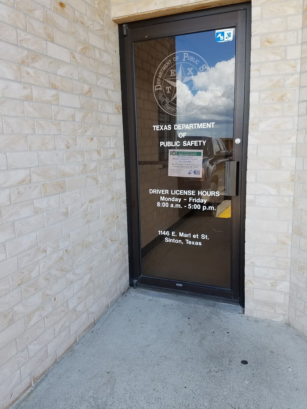 Texas Department of Public Safety | 1146 E Market St, Sinton, TX 78387, USA | Phone: (361) 364-1956