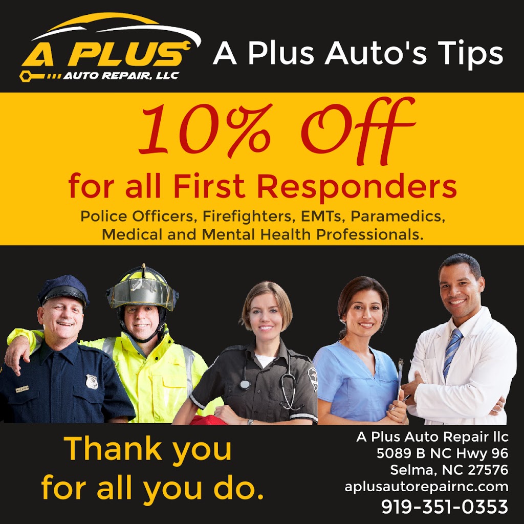A Plus Auto Repair LLC | 5089-B, NC-96, Selma, NC 27576 | Phone: (919) 351-0353