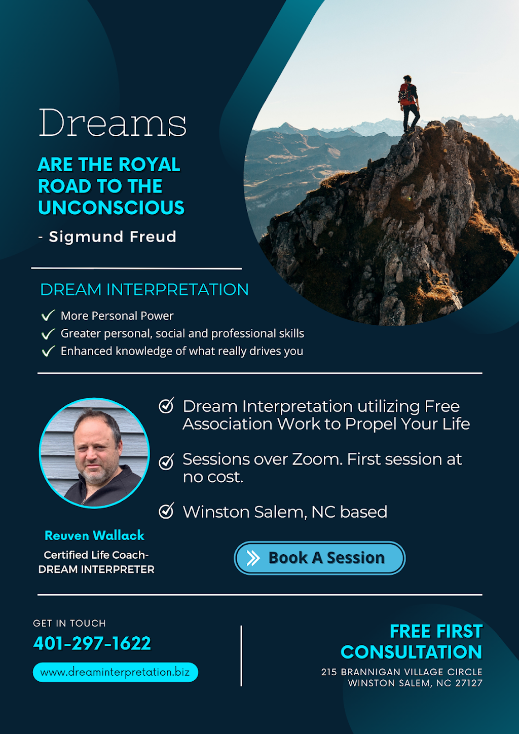 Reuven Wallack Dream Interpreter | 215 Brannigan Village Cir, Winston-Salem, NC 27127 | Phone: (401) 297-1622