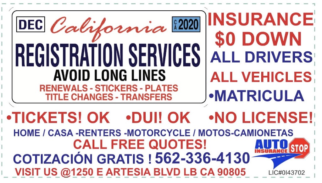 Auto Stop Insurance Services | 2137 Pacific Ave, Long Beach, CA 90806, USA | Phone: (562) 317-5364