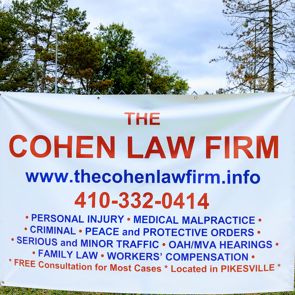 THE COHEN LAW FIRM, A Professional Corporation | 3701 Old Court Rd #11, Baltimore, MD 21208, USA | Phone: (410) 332-0414