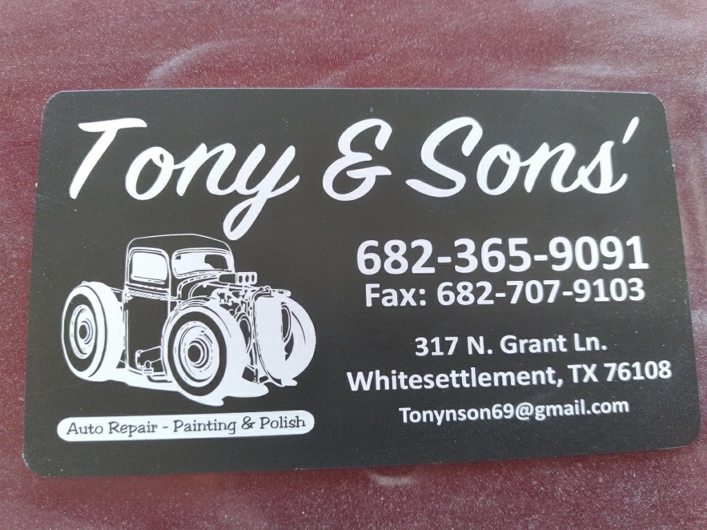 Tony & Sons Auto LLC | 317 N Grants Ln, Fort Worth, TX 76108, USA | Phone: (682) 365-9091
