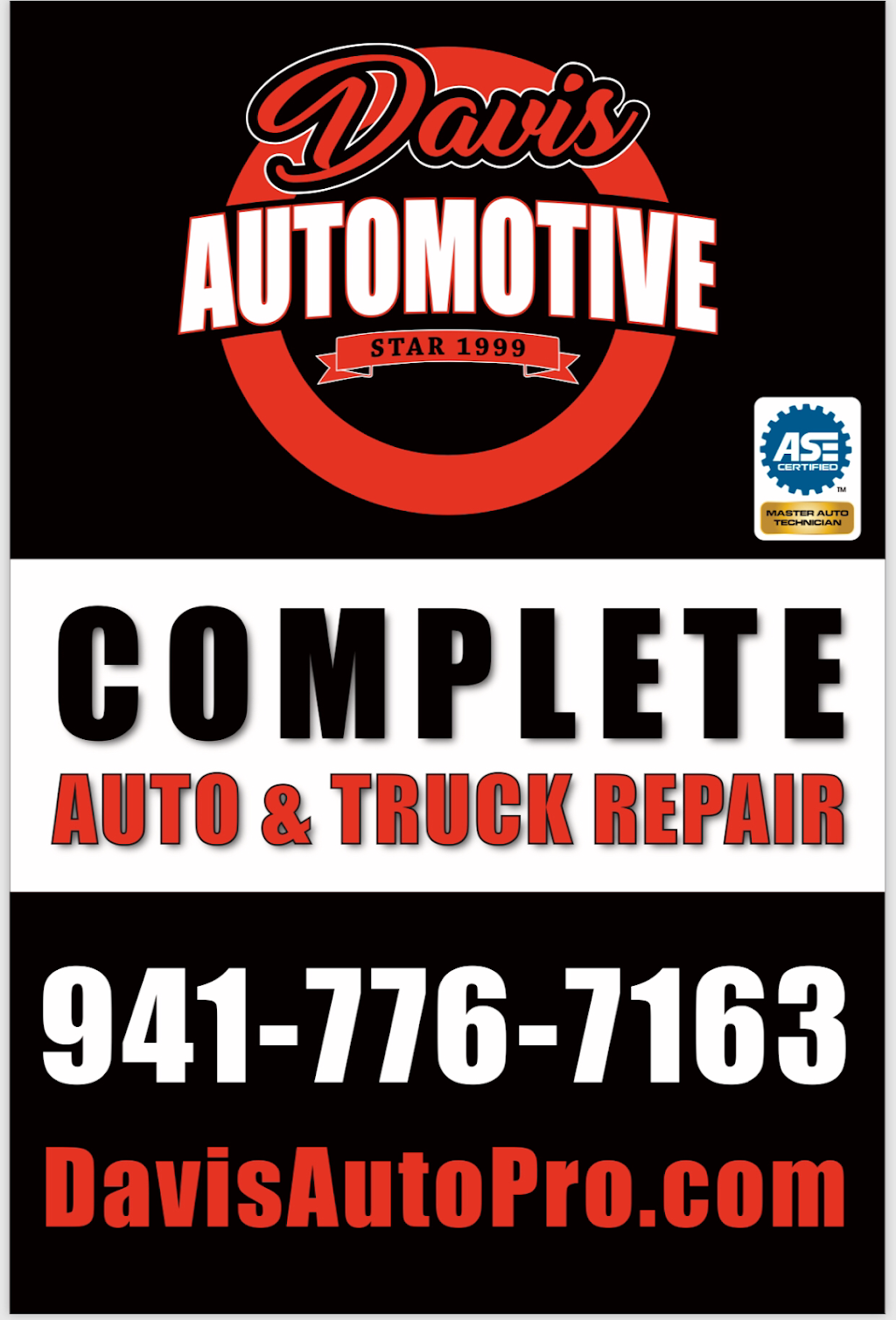 Davis Automotive | 1350 12th St E, Palmetto, FL 34221, USA | Phone: (941) 776-7163