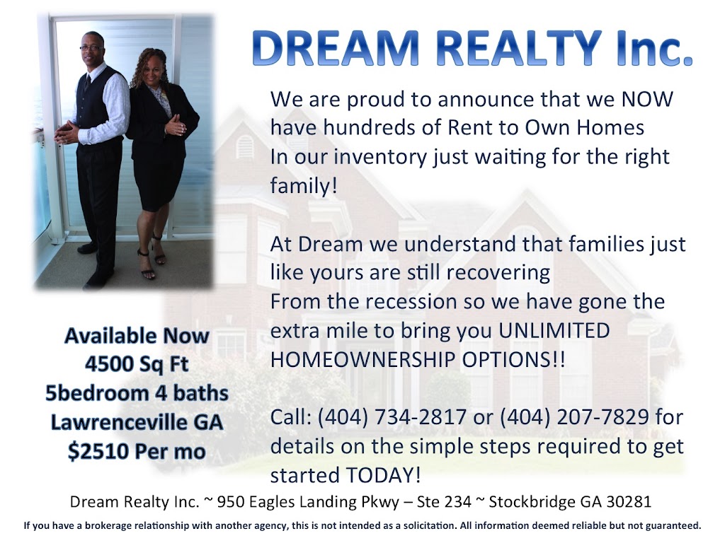 Dream Realty Inc. II | 827 Fairways Ct, Stockbridge, GA 30281, USA | Phone: (404) 207-7829