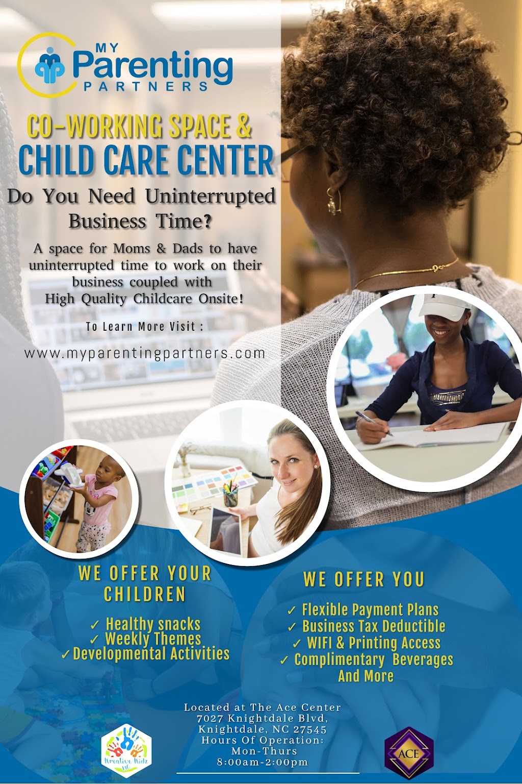 My Parenting Partners Co-working & Childcare Center | 7027 Knightdale Blvd, Knightdale, NC 27545, USA | Phone: (984) 224-2141