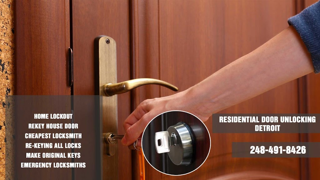 Residential Door Unlocking Detroit | 5328 McKinley St, Detroit, MI 48208, USA | Phone: (248) 491-8426