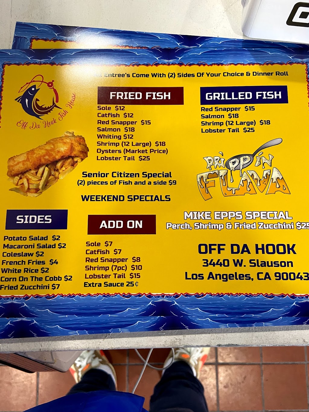 Off Da Hook Fish House | 3440 W Slauson Ave, Los Angeles, CA 90043, USA | Phone: (323) 792-4662