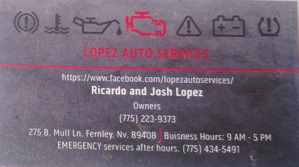Lopez Automotive Services | 275 Mull Ln, Fernley, NV 89408, USA | Phone: (775) 223-9373