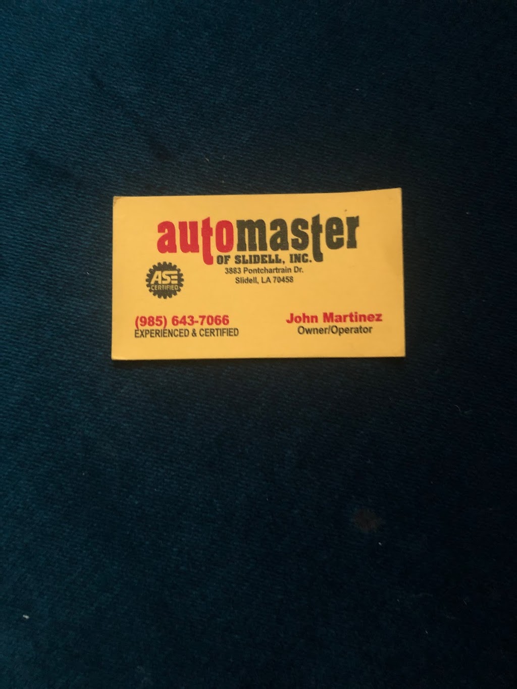 Auto Master of Slidell Inc | 3883 Pontchartrain Dr, Slidell, LA 70458, USA | Phone: (985) 643-7066