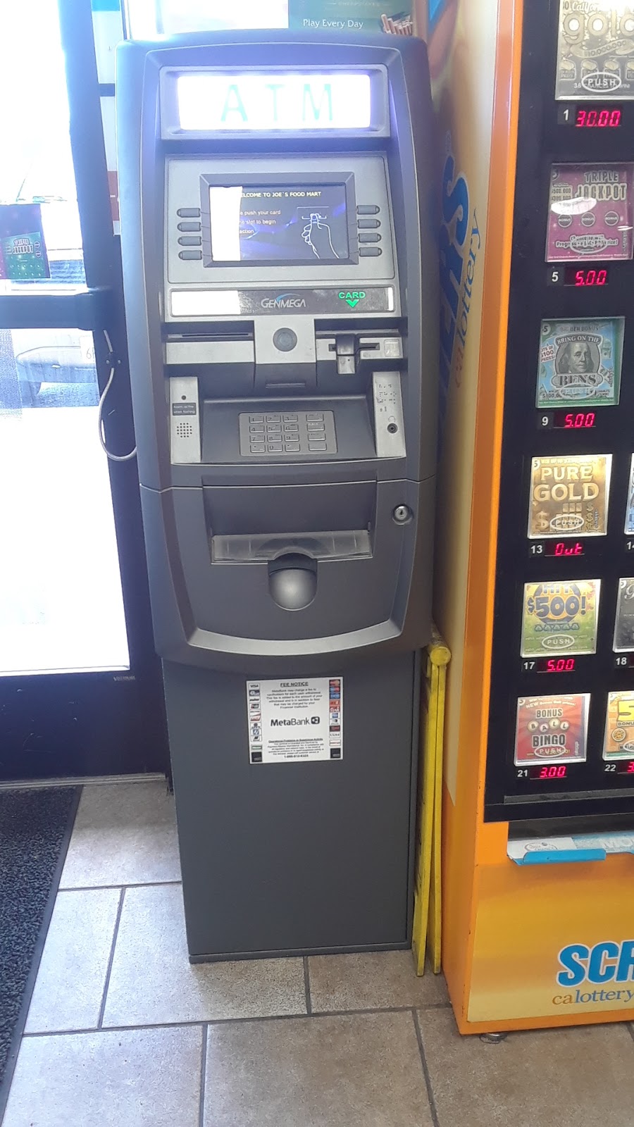 ATM (Joes Food Mart) | 4955 Crows Landing Rd, Modesto, CA 95358, USA | Phone: (209) 541-0195