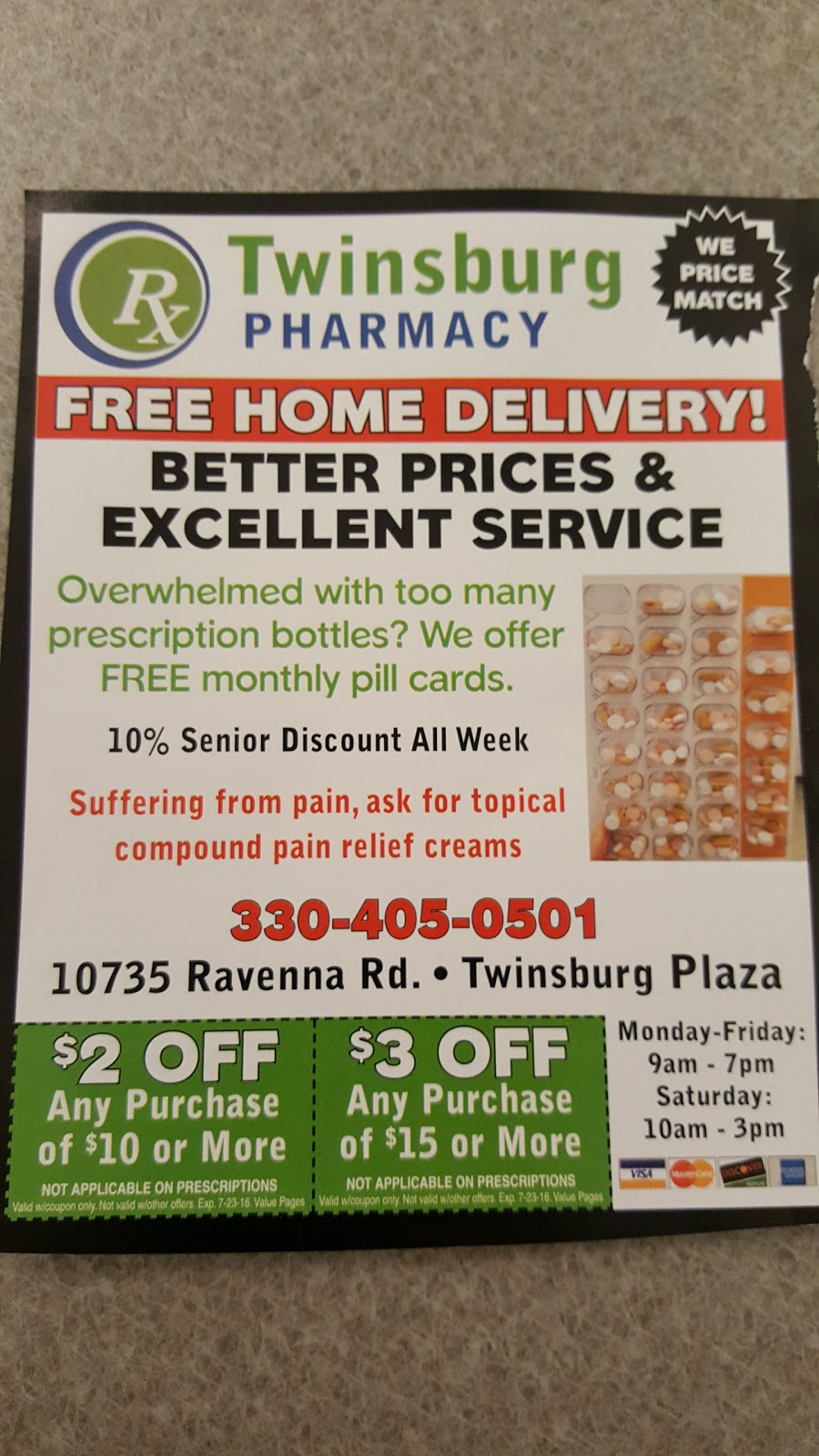 Twinsburg Pharmacy | 10735 Ravenna Rd, Twinsburg, OH 44087, USA | Phone: (330) 405-0501