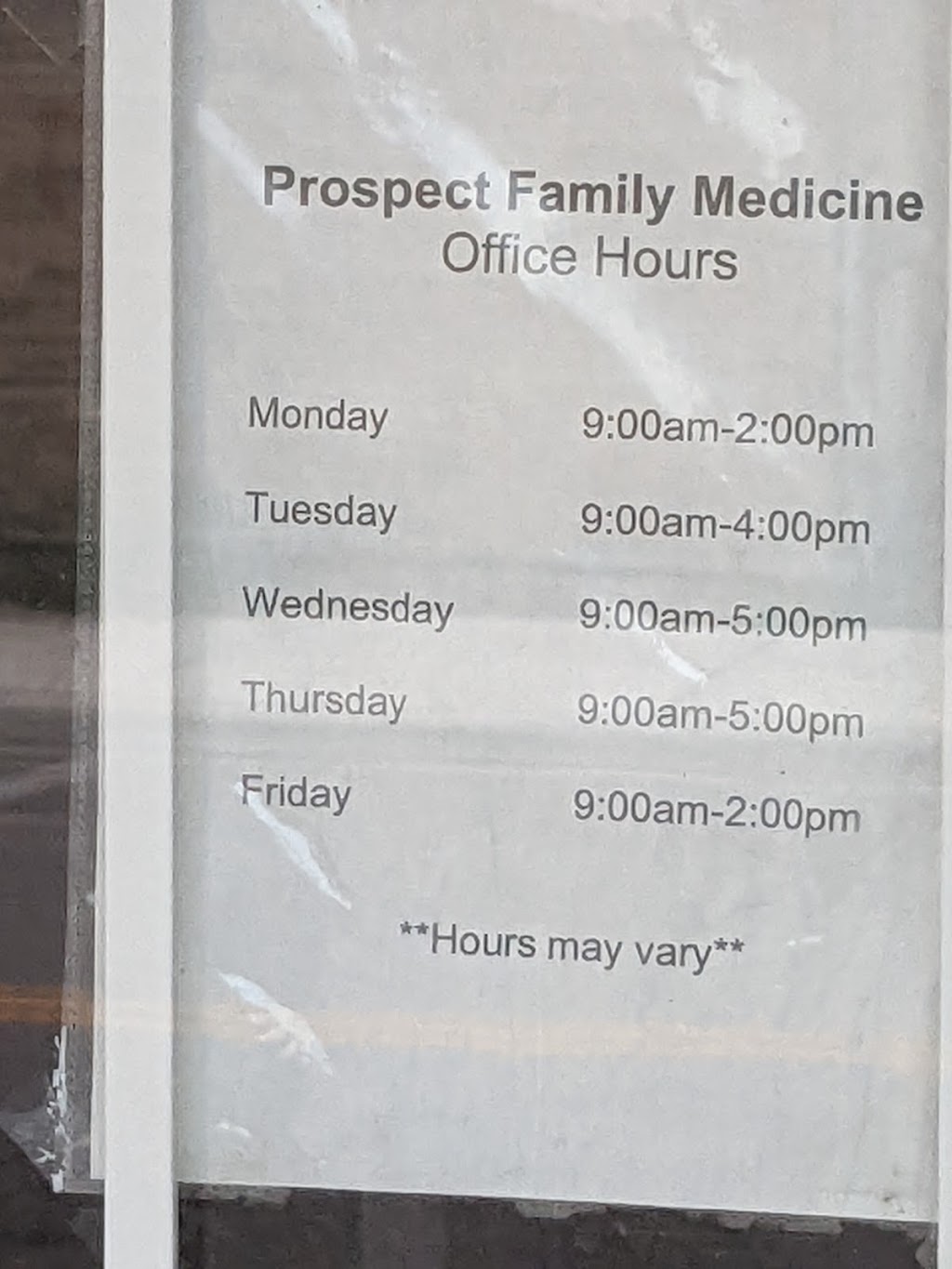 Prospect Family Medicine Inc | 102 E Water St, Prospect, OH 43342, USA | Phone: (740) 494-2624