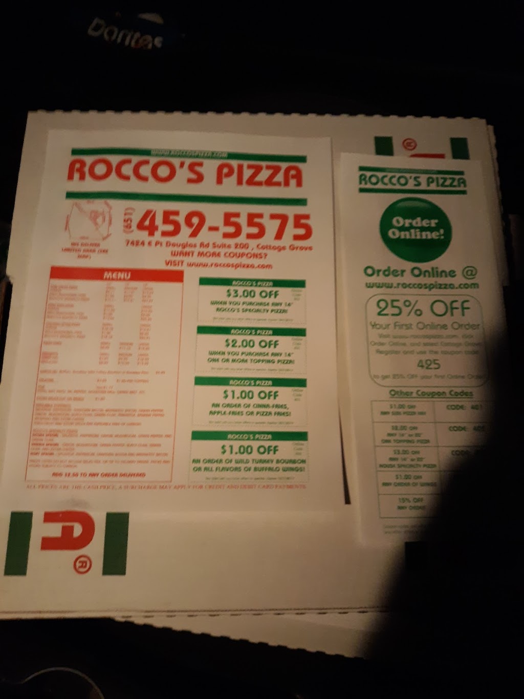 Roccos Pizza | 7422 E Point Douglas Rd S #3025, Cottage Grove, MN 55016 | Phone: (651) 459-5575