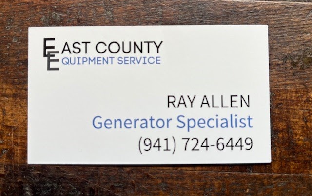 East County Equipment Service LLC | 15180 Wilson Rd, Sarasota, FL 34240, USA | Phone: (941) 724-6449