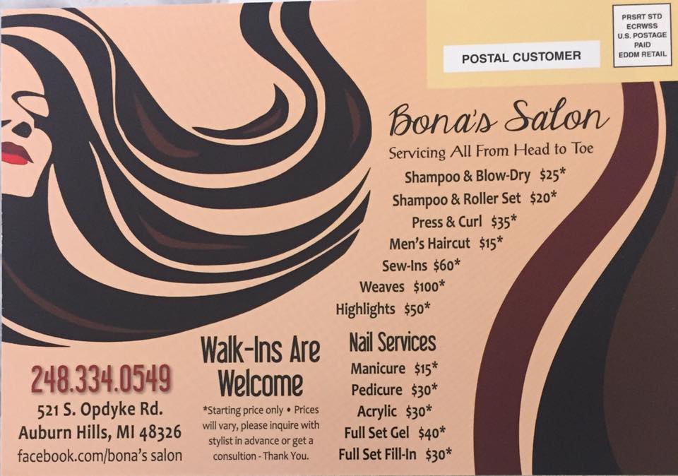 Bonas Hair Salon | 521 S Opdyke Rd, Auburn Hills, MI 48326 | Phone: (248) 334-0549