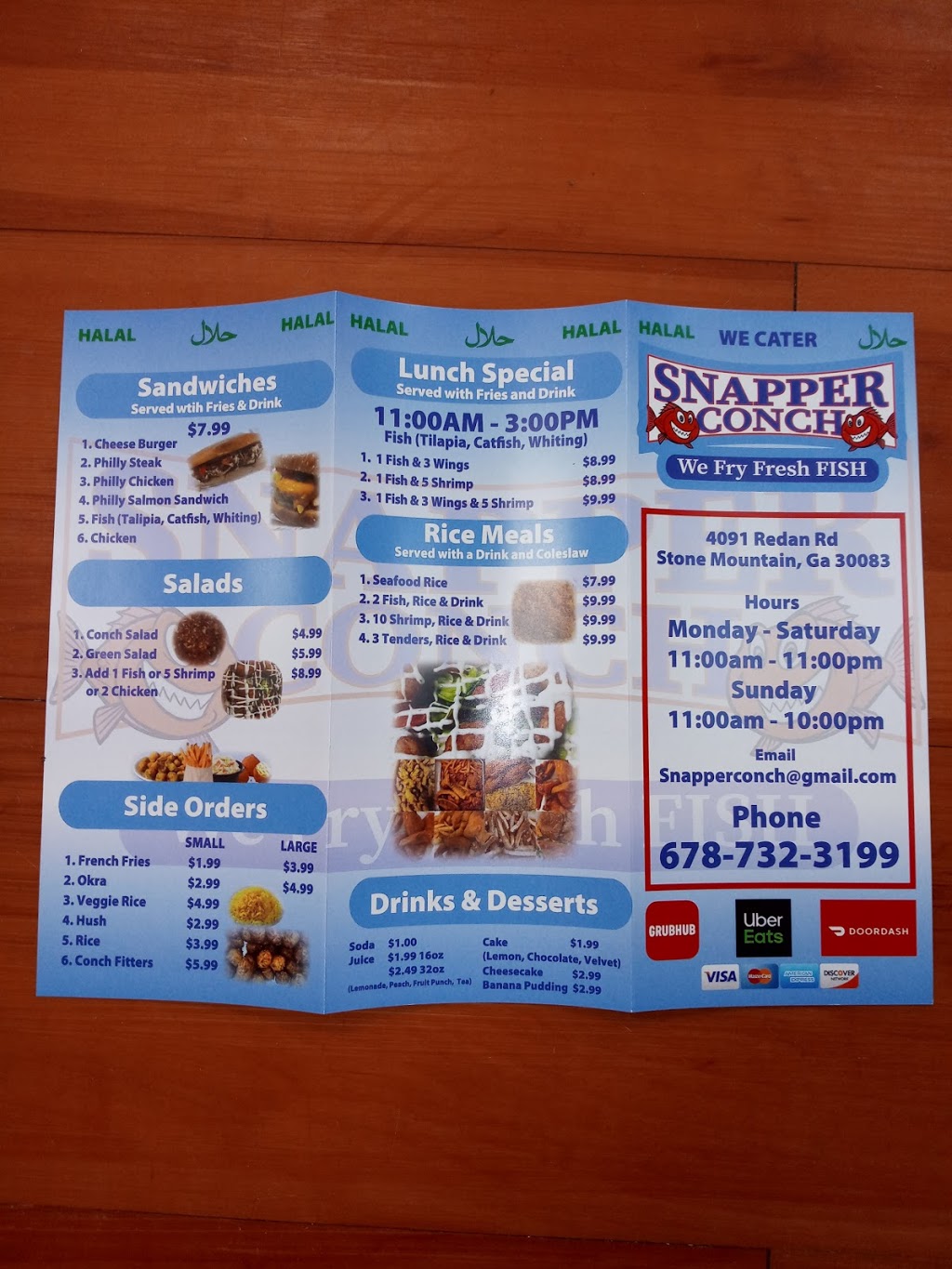 Snapper conch | 4091 Redan Rd, Stone Mountain, GA 30083, USA | Phone: (678) 732-3199