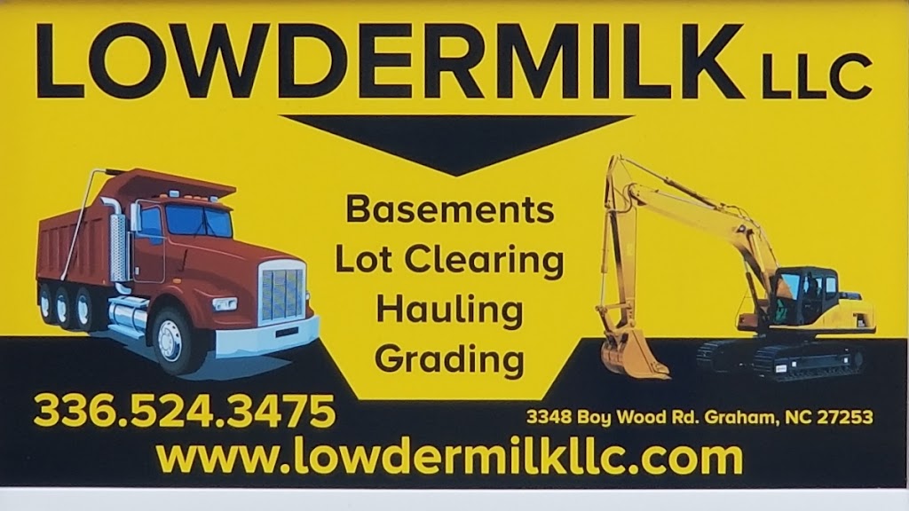 Lowdermilk LLC - Grading, Hauling and Septic | 3348 Boywood Rd, Graham, NC 27253, USA | Phone: (336) 524-3475