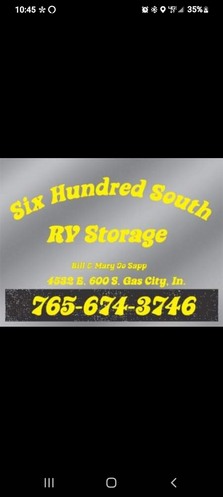 Six Hundred South RV/Self Storage | 4532 E 600 S, Gas City, IN 46933, USA | Phone: (765) 674-3746