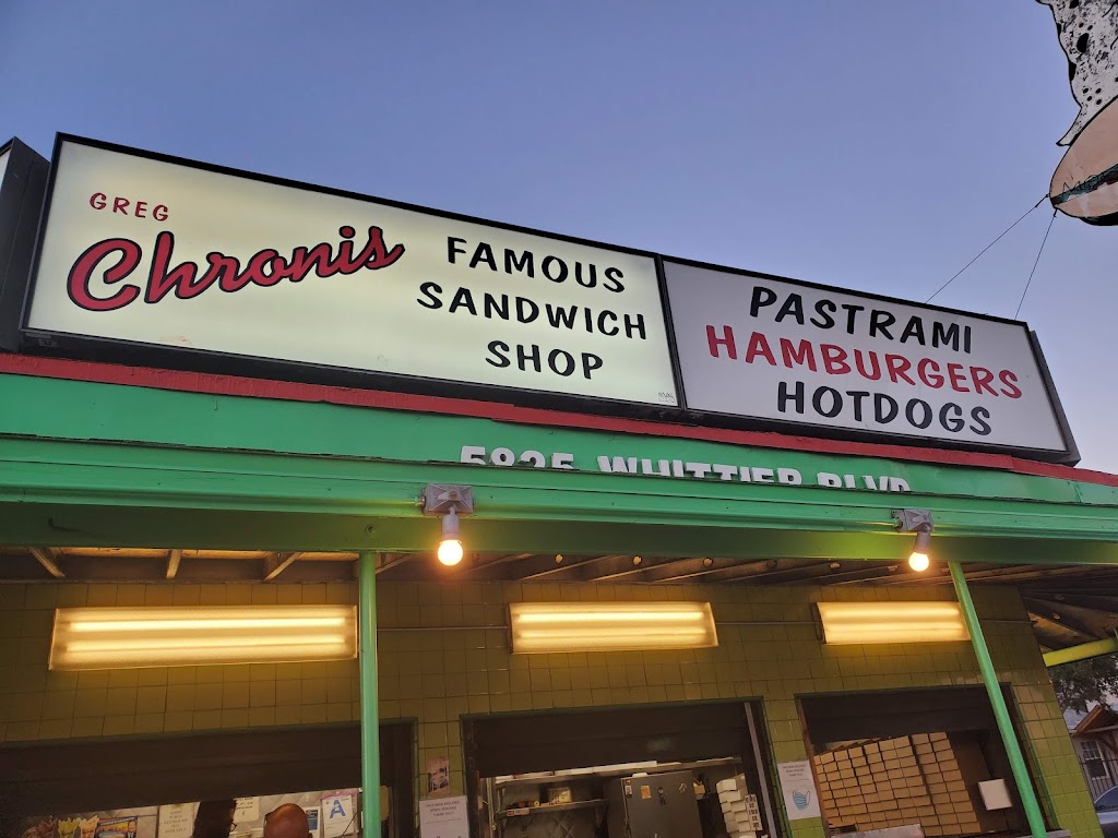 Chronis Famous Sandwich Shop | 5825 Whittier Blvd, Los Angeles, CA 90022, USA | Phone: (323) 728-7806