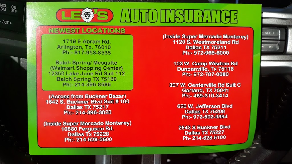 Leos Auto Insurance | 12350 Lake June Rd #112, Balch Springs, TX 75180, USA | Phone: (214) 396-8686