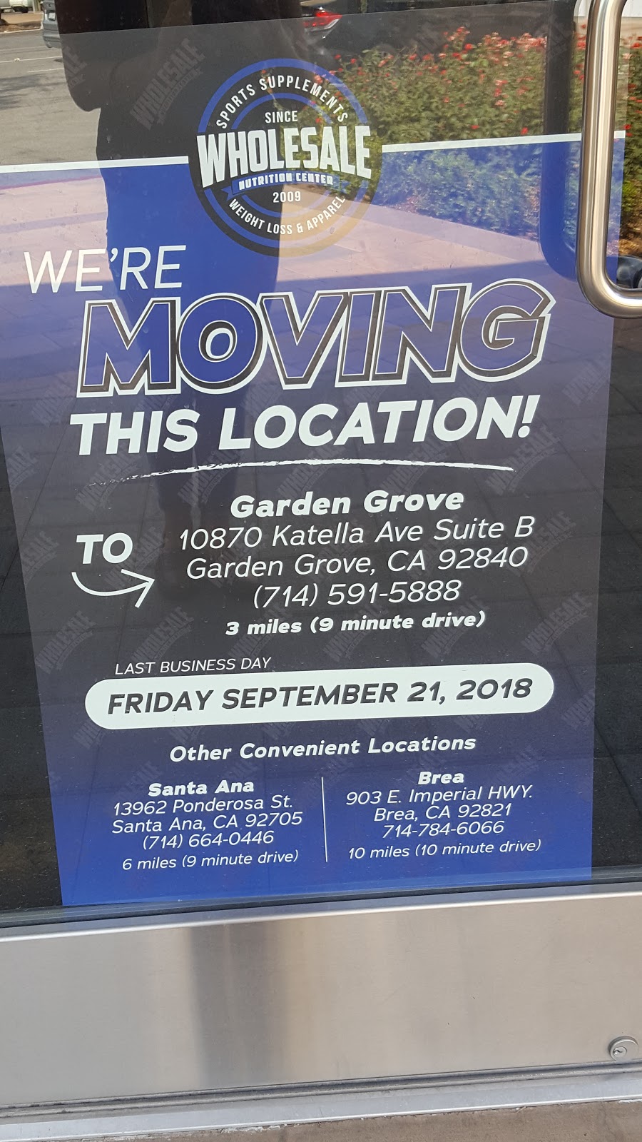 Wholesale Nutrition Center | 10870 Katella Ave suite b, Garden Grove, CA 92840, USA | Phone: (714) 591-5888