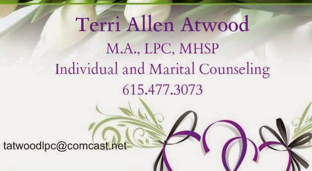 Terri Allen Atwood Counseling | 1777 Tate Ln, Mt. Juliet, TN 37122, USA | Phone: (615) 477-3073