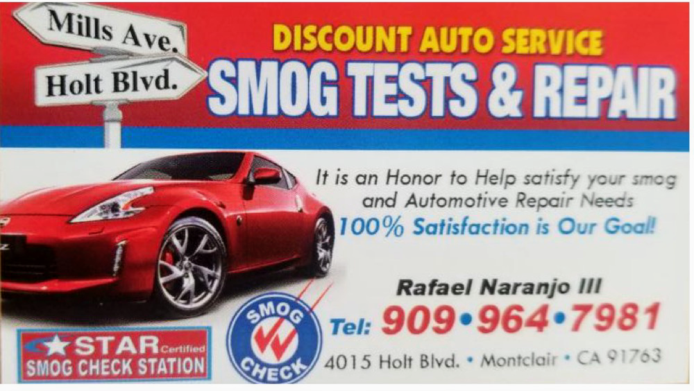 Discount Auto Service Smog Test and Repair | 4015 Holt Blvd, Montclair, CA 91763, USA | Phone: (909) 964-7981