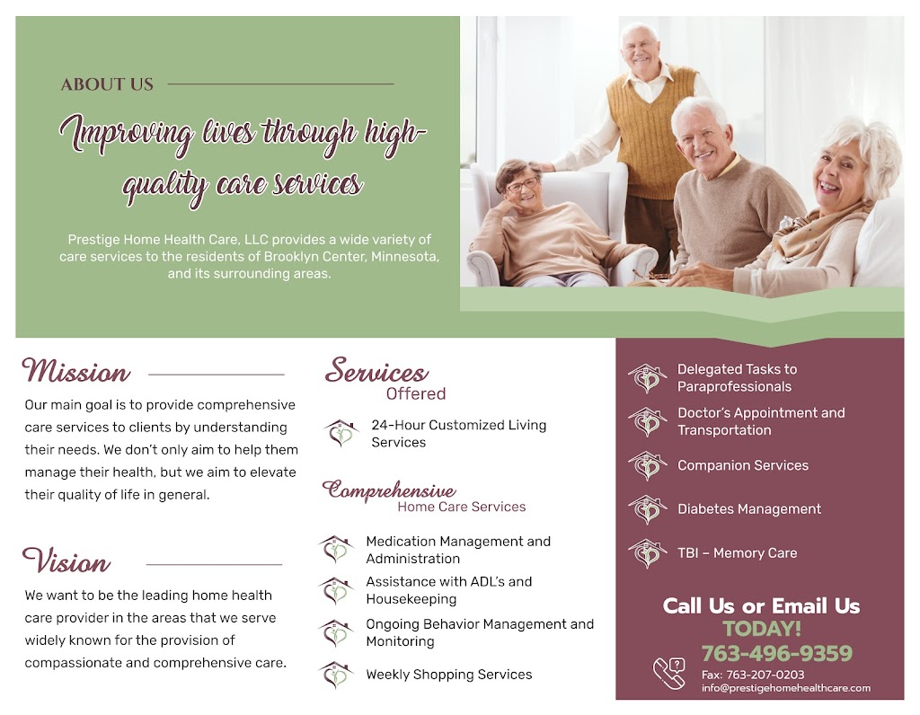 Prestige Home Health Care | 2800 Freeway Blvd, Minneapolis, MN 55430, USA | Phone: (763) 496-9359