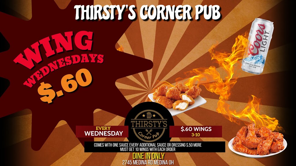 Thirstys Corner Pub | 2745 Medina Rd, Medina, OH 44256, USA | Phone: (330) 722-5400