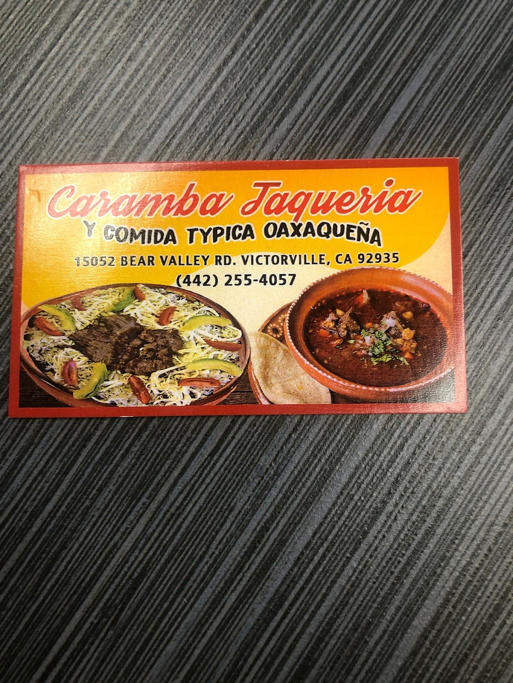 Caramba Taqueria | 15052 Bear Valley Rd, Victorville, CA 92395 | Phone: (442) 255-4057