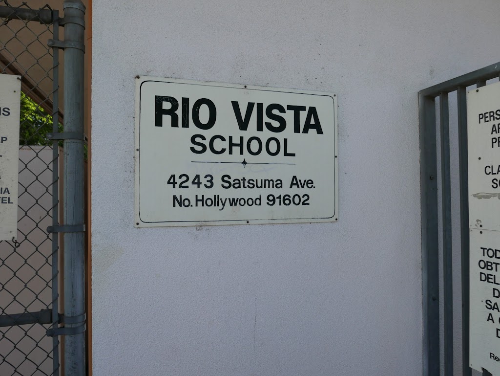 Rio Vista Elementary School | 4243 Satsuma Ave, North Hollywood, CA 91602, USA | Phone: (818) 761-6147