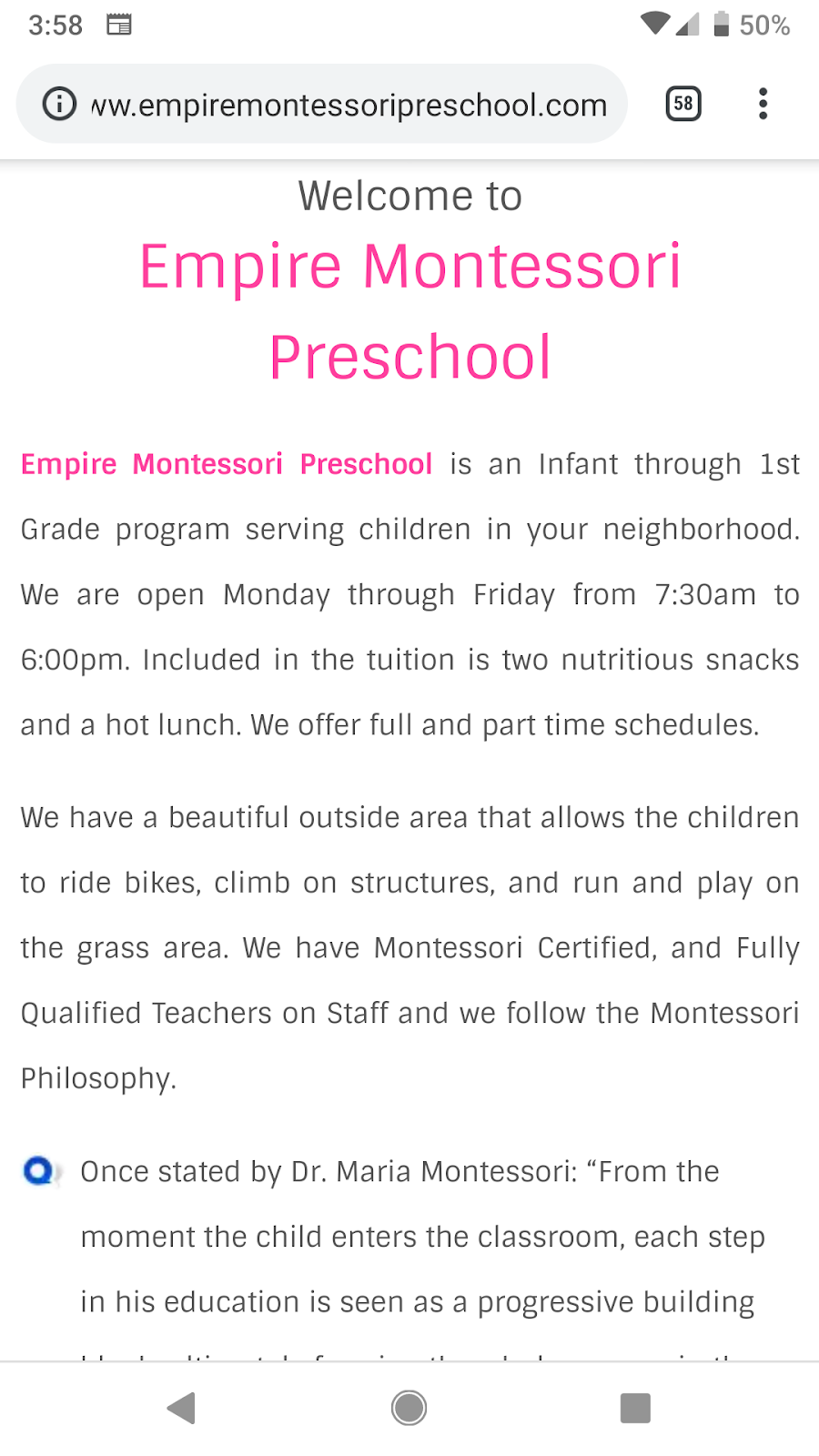 Empire Montessori Preschool | 585 W Alma Ave, San Jose, CA 95125, USA | Phone: (408) 280-1900