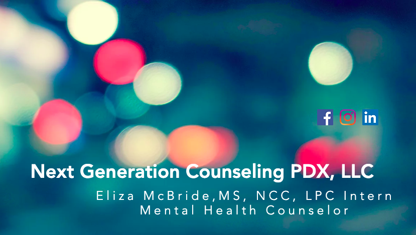Eliza McBride, Next Generation Counseling PDX, LLC | 6700 SW 105th Ave Suite 203, Beaverton, OR 97008, USA | Phone: (971) 238-4121