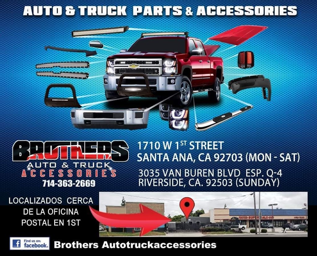 Brothers Auto & Truck Accessories | 1710 W 1st St, Santa Ana, CA 92703, USA | Phone: (714) 363-2669
